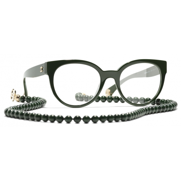 Chanel - Butterfly Eyeglasses - Dark Green Gold - Chanel Eyewear