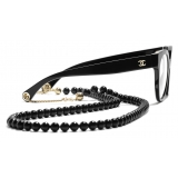 Chanel - Occhiali da Vista a Farfalla - Nero Oro - Chanel Eyewear