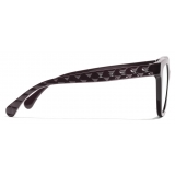 Chanel - Butterfly Eyeglasses - Burgundy Dark Silver - Chanel Eyewear