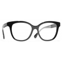 Chanel - Occhiali da Vista a Farfalla - Nero Bianco - Chanel Eyewear