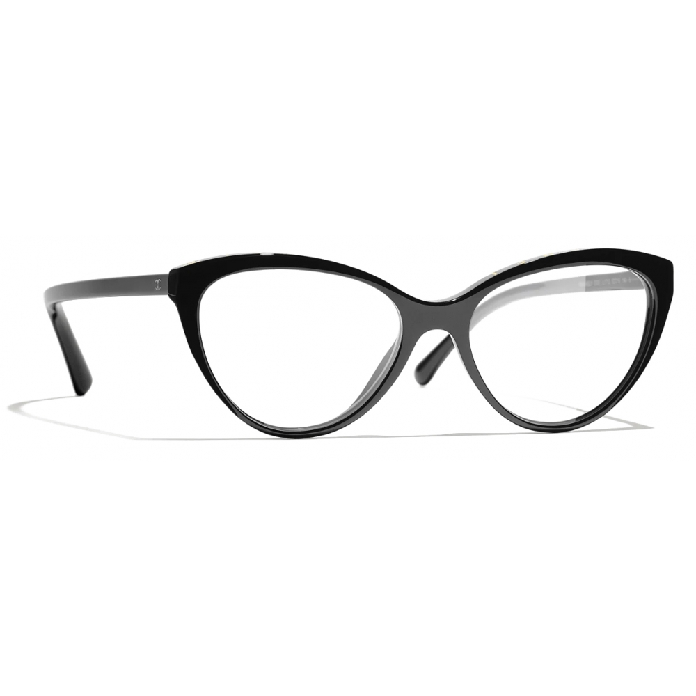 Chanel - Cat-Eye Eyeglasses - Black Yellow - Chanel Eyewear - Avvenice