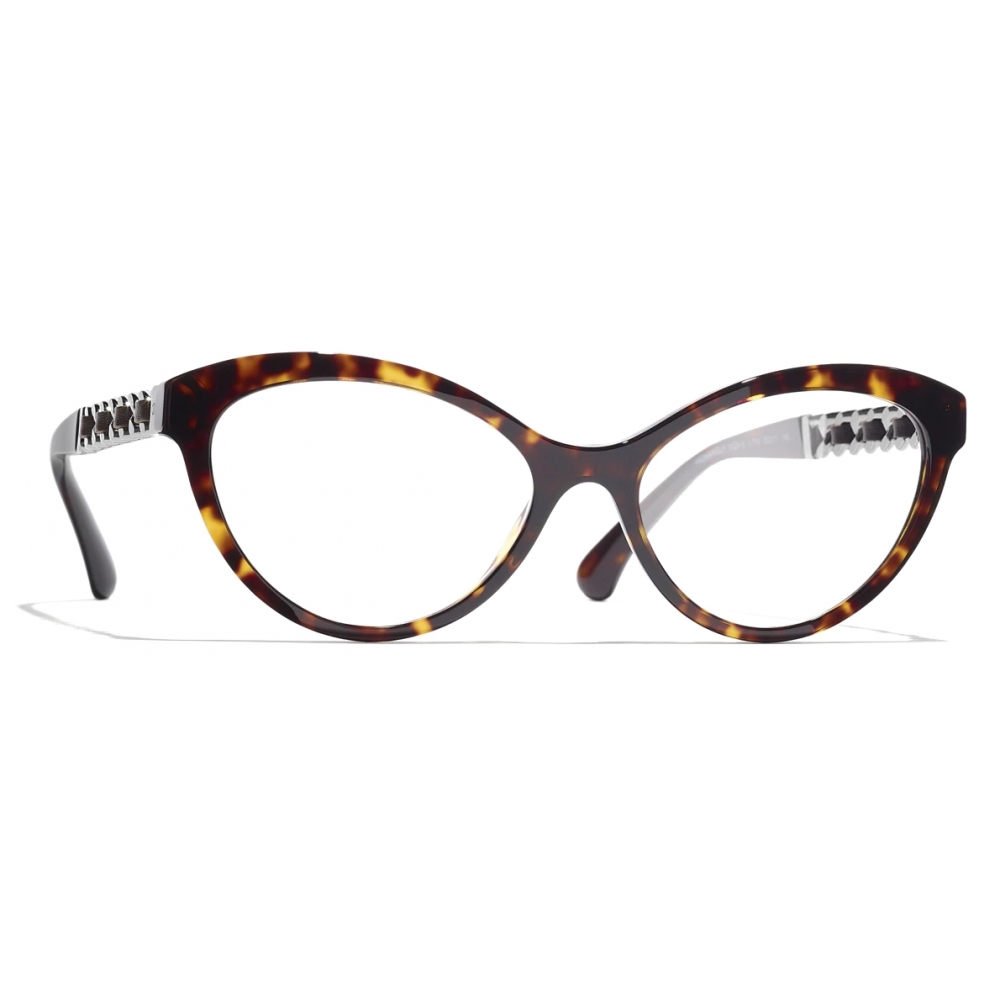 Chanel - Cat-Eye Eyeglasses - Dark Tortoise Gold - Chanel Eyewear - Avvenice