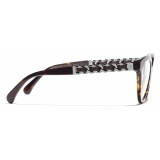 Chanel - Occhiali da Vista Cat-Eye - Tartaruga Scuro Oro - Chanel Eyewear