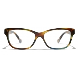 Chanel - Rectangular Eyeglasses - Yellow Tortoise Brown - Chanel Eyewear