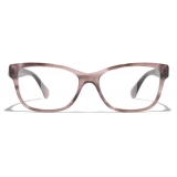 Chanel - Rectangular Eyeglasses - Pink Tortoise - Chanel Eyewear