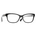 Chanel - Rectangular Eyeglasses - Black Gold - Chanel Eyewear