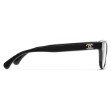 Chanel - Occhiali da Vista Rettangolari - Nero Oro - Chanel Eyewear