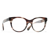 Chanel - Cat-Eye Eyeglasses - Brown Tortoise Grey - Chanel Eyewear