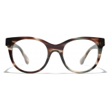 Chanel - Cat-Eye Eyeglasses - Brown Tortoise Grey - Chanel Eyewear