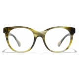 Chanel - Cat-Eye Eyeglasses - Green Tortoise - Chanel Eyewear