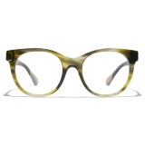 Chanel - Occhiali da Vista Cat-Eye - Verde Tartaruga - Chanel Eyewear