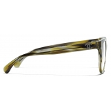 Chanel - Occhiali da Vista Cat-Eye - Verde Tartaruga - Chanel Eyewear