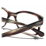Chanel - Occhiali da Vista Quadrata - Tartaruga Marrone Grigio - Chanel Eyewear