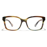 Chanel - Square Eyeglasses - Yellow Tortoise Brown - Chanel Eyewear