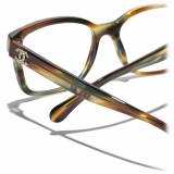 Chanel - Square Eyeglasses - Yellow Tortoise Brown - Chanel Eyewear
