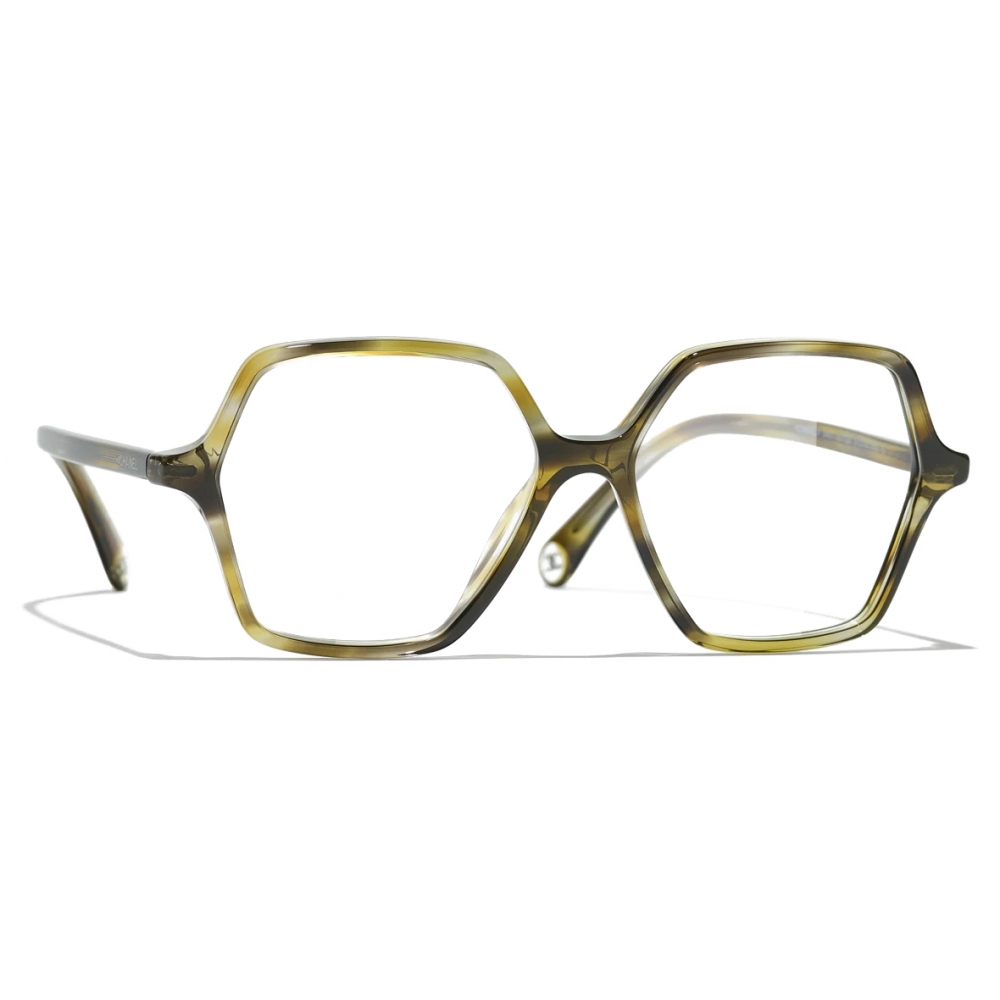 Chanel - Square Eyeglasses - Green Tortoise - Chanel Eyewear - Avvenice