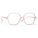 Chanel - Occhiali da Vista Quadrata - Rosa Chiaro - Chanel Eyewear