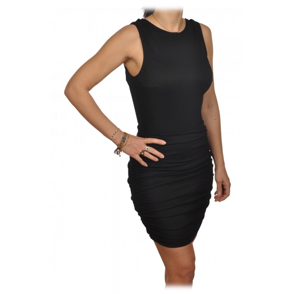 Elisabetta Franchi - Sheath Dress with Back Neckline - Black - Dress - Made in Italy - Luxury Exclusive Collection