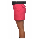 Elisabetta Franchi - Shorts in Technical Fabric - Fuchsia - Trousers - Made in Italy - Luxury Exclusive Collection