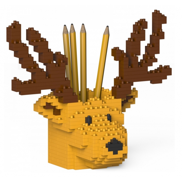 Jekca - Deer Pencil Cup 01S-M01 - Lego - Scultura - Costruzione - 4D - Animali di Mattoncini - Toys