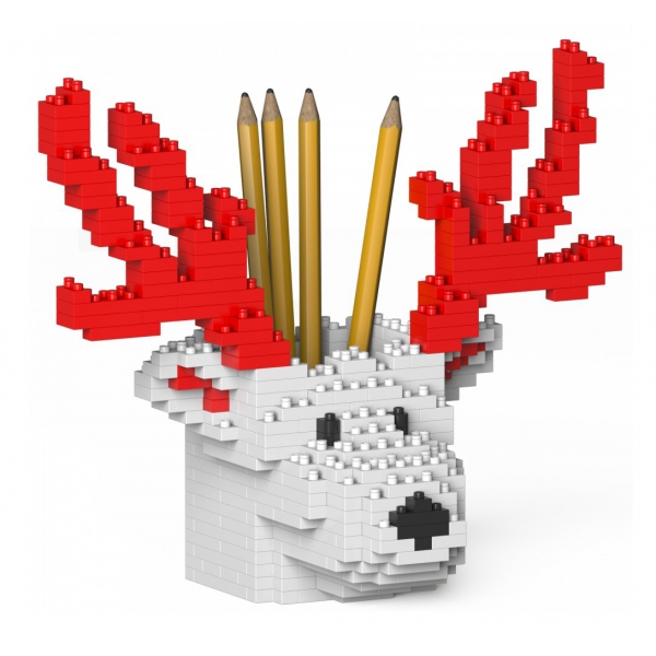 Jekca - Deer Pencil Cup 01S-M02 - Lego - Scultura - Costruzione - 4D - Animali di Mattoncini - Toys