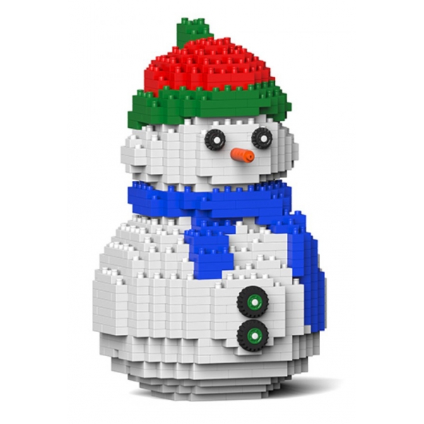 Jekca - Snowman 01S - Lego - Sculpture - Construction - 4D - Brick Animals - Toys