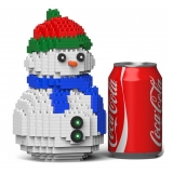 Jekca - Snowman 01S - Lego - Scultura - Costruzione - 4D - Animali di Mattoncini - Toys