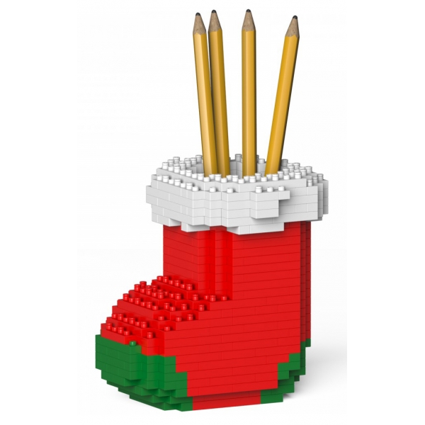 Jekca - Xmas Sock Pencil Cup 01S-M02 - Lego - Scultura - Costruzione - 4D - Animali di Mattoncini - Toys