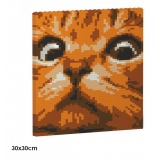 Jekca - Cat Eyes Brick Painting 02S-M01 - Lego - Scultura - Costruzione - 4D - Animali di Mattoncini - Toys