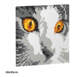 Jekca - Cat Eyes Brick Painting 03S - Lego - Scultura - Costruzione - 4D - Animali di Mattoncini - Toys