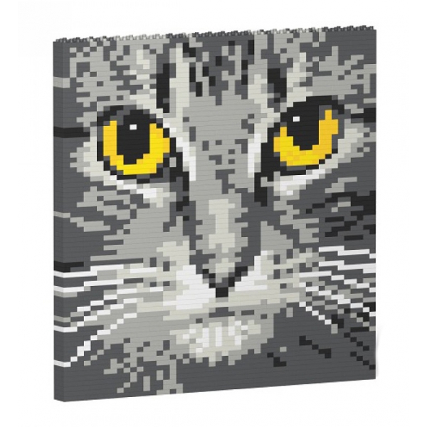 Jekca - Cat Eyes Brick Painting 04S-M02 - Lego - Sculpture - Construction - 4D - Brick Animals - Toys