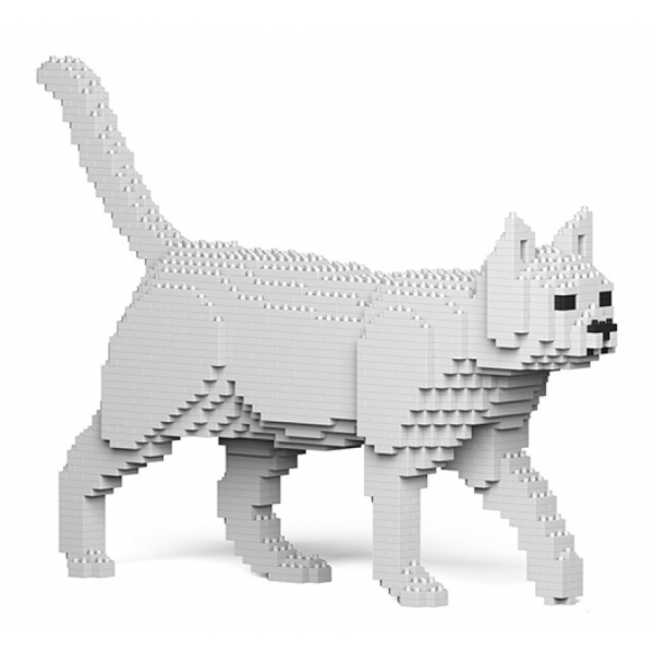 Jekca - Cat 07S-M01 - Lego - Scultura - Costruzione - 4D - Animali di Mattoncini - Toys