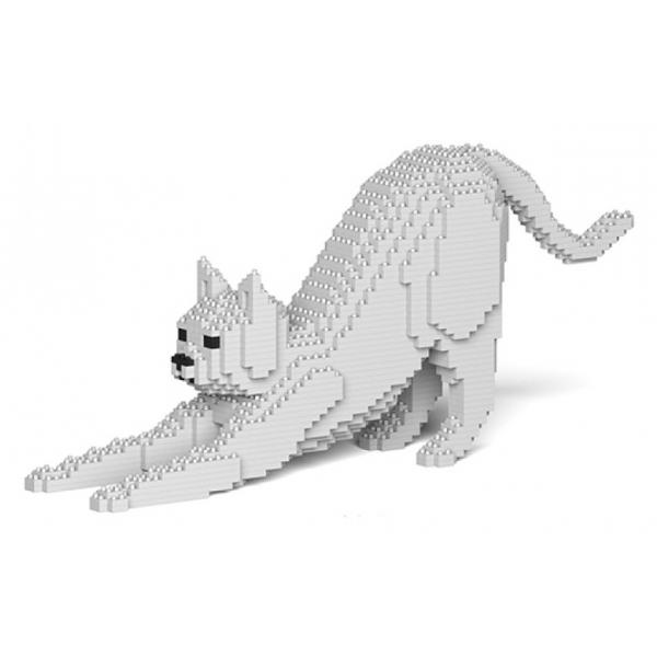 Jekca - Cat 09S-M01 - Lego - Scultura - Costruzione - 4D - Animali di Mattoncini - Toys