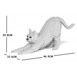 Jekca - Cat 09S-M01 - Lego - Scultura - Costruzione - 4D - Animali di Mattoncini - Toys