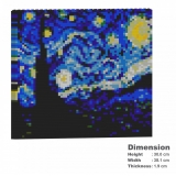 Jekca - The Starry Night Brick Painting 01S - Lego - Sculpture - Construction - 4D - Brick Animals - Toys