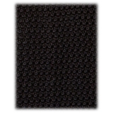 Viola Milano - Knitted Solid V-End Silk Tie - Black - Handmade in Italy - Luxury Exclusive Collection