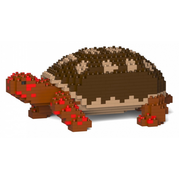 Jekca - Red-Footed Tortoise 01S - Lego - Sculpture - Construction - 4D - Brick Animals - Toys