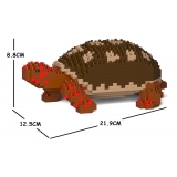 Jekca - Red-Footed Tortoise 01S - Lego - Sculpture - Construction - 4D - Brick Animals - Toys