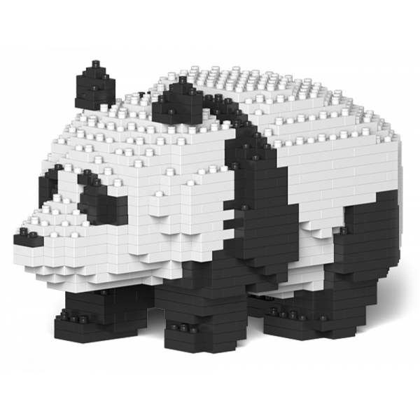 Jekca - Panda 02S - Lego - Sculpture - Construction - 4D - Brick Animals - Toys