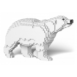 Jekca - Polar Bear 01S - Lego - Scultura - Costruzione - 4D - Animali di Mattoncini - Toys