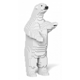 Jekca - Polar Bear 02S - Lego - Sculpture - Construction - 4D - Brick Animals - Toys