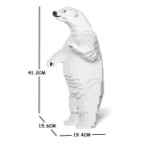 Jekca - Polar Bear 02S - Lego - Scultura - Costruzione - 4D - Animali di Mattoncini - Toys