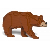 Jekca - Brown Bear 01S - Lego - Sculpture - Construction - 4D - Brick Animals - Toys