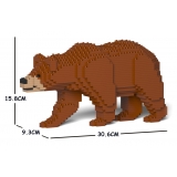 Jekca - Brown Bear 01S - Lego - Scultura - Costruzione - 4D - Animali di Mattoncini - Toys