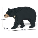 Jekca - Formosan Black Bear 01S - Lego - Sculpture - Construction - 4D - Brick Animals - Toys