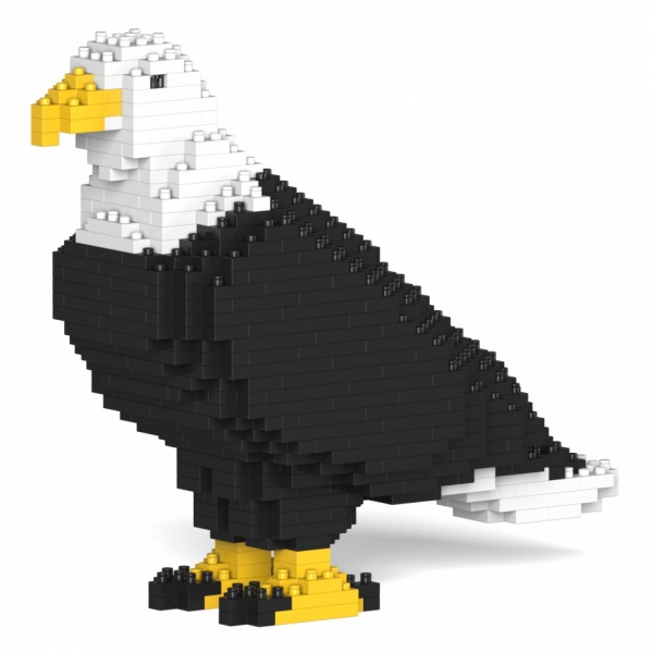 Jekca - Bald Eagle 01S - Lego - Sculpture - Construction - 4D - Brick Animals - Toys