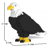 Jekca - Bald Eagle 01S - Lego - Sculpture - Construction - 4D - Brick Animals - Toys