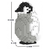 Jekca - Emperor Penguin 02S - Lego - Scultura - Costruzione - 4D - Animali di Mattoncini - Toys