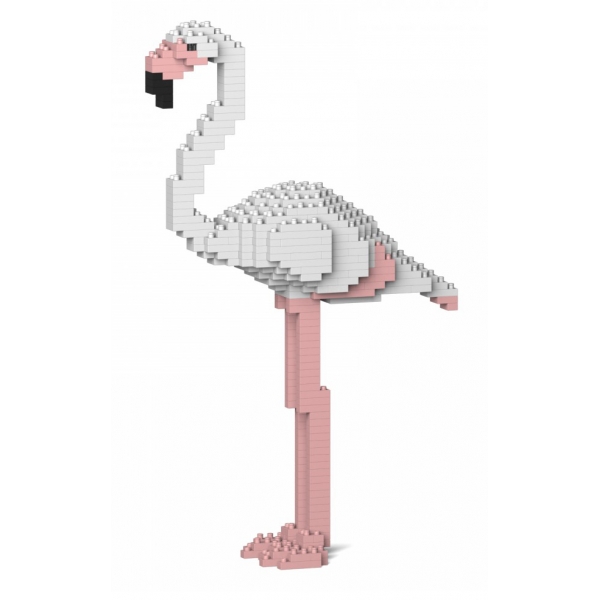 Jekca - Flamingo 01S-M01 - Lego - Scultura - Costruzione - 4D - Animali di Mattoncini - Toys