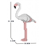 Jekca - Flamingo 01S-M01 - Lego - Sculpture - Construction - 4D - Brick Animals - Toys